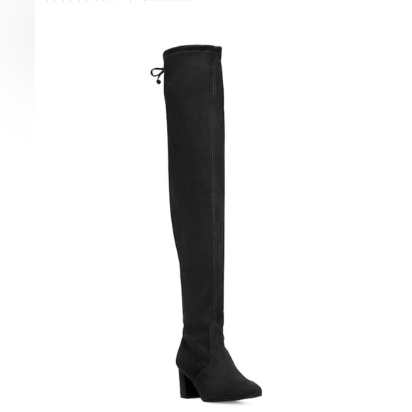 Stewart Weitzman Genna thigh high stretch Suede boots. - Picture 4 of 6